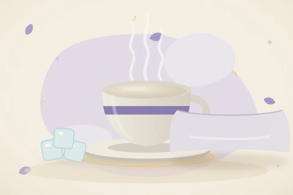 Illustrated still life with ice.