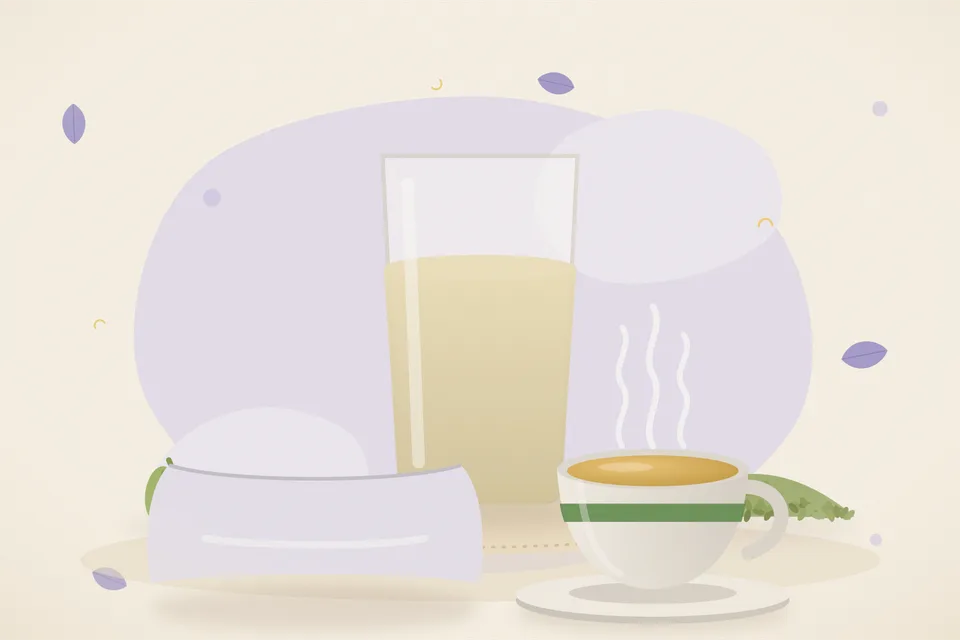 A clear cup of pale tea beside one green cardamom and a small pile of fennel seeds on a kitchen saucer.