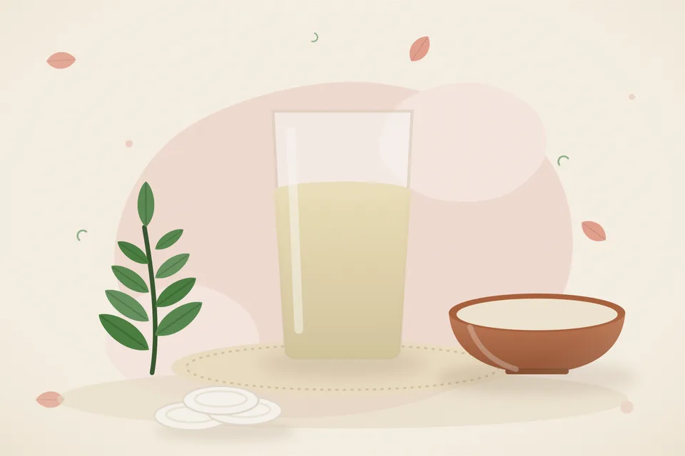 Kitchen still life of fresh neem leaves beside a bowl of clear water and a strainer, with no people and no text.