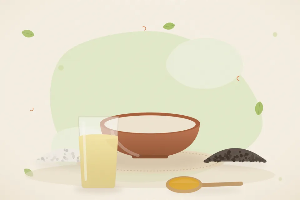 Crisp roasted makhana in a small steel bowl on a kitchen counter, with rock salt, black pepper and a tiny spoon of ghee nearby, no people and no lettering.