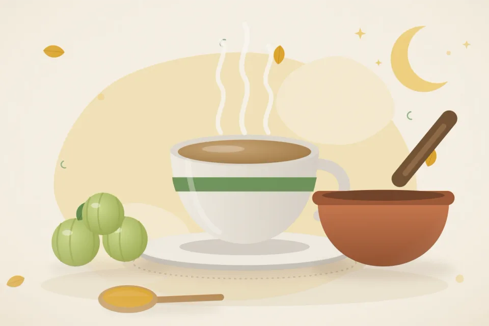 Illustrated still life with amla.